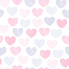 Sweet heart seamless pattern vector. Symbol of love and Valentine's day. Romance sign. Happy valentine. Watercolor design for fabric, kid cloth, baby dress, card, cover, print, wrapping, paper, decor.