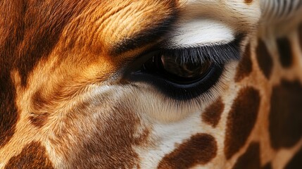 Captivating Macro Photograph Showcasing the Intricate Fur Texture and Detailed Patterns of a Giraffe s Ear Offering a Unique and Intimate Perspective on the Majestic Animal