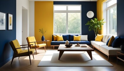 Photo interior modern design room 3d illustration