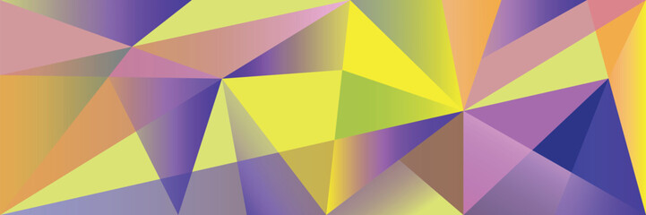 Obraz premium Colorful abstract polygonal background with yellow gradients