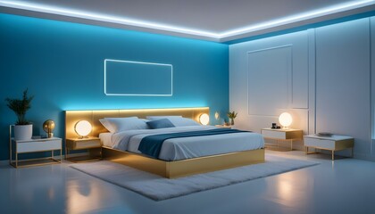 Photo interior modern design room 3d illustration