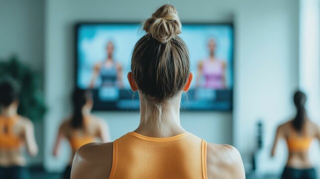 Fitness Influencer Leading Engaging Live Workout Session for Followers on Social Media Platform Providing Expert Guidance and Motivation for Healthy Lifestyle