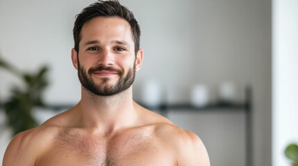 Obraz premium Witness the transformation of a fitness influencer as they showcase their remarkable journey of dedication discipline and determination resulting in a sculpted toned