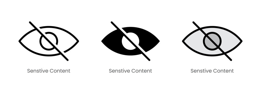 Grey scale or black and white Sensitive Content Eye Shape Vector Icon
Eye Shape Vector Icon for Sensitive Content
Vector Icon: Eye Shape for Sensitive Content