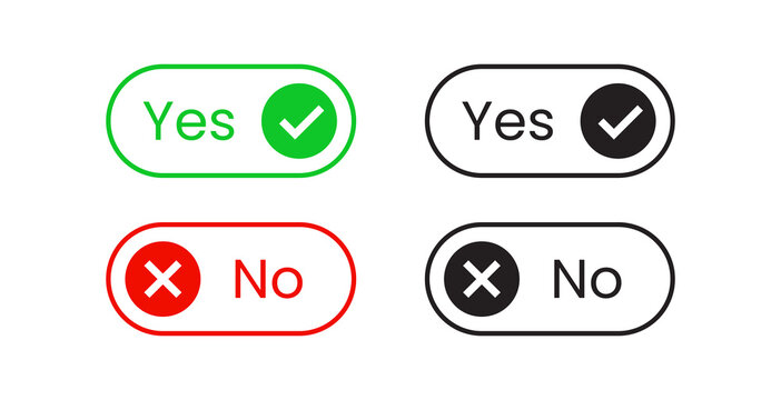 Vector Yes or No Switch
Yes No Button Vector Graphic Vector Switch: Yes and No OptionsYes and No Toggle Button Vector