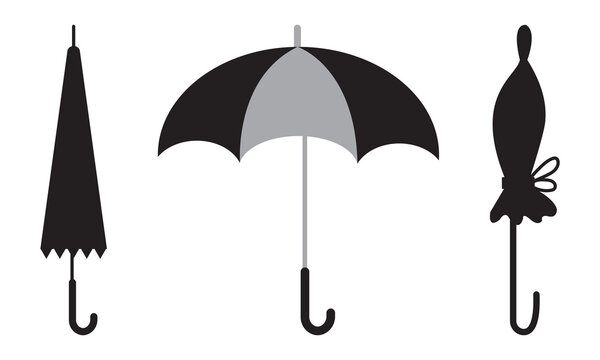 Beach umbrella line and solid icon, summer concept, parasol sign on white background, sun umbrella icon in outline style for mobile concept and web design