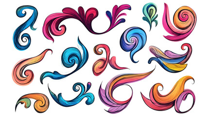 Fototapeta premium Whimsical Nature: A Delightful Fusion of Sea, Cute Animals, and Scenic Graphic Elements