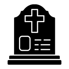 Obraz premium tombstone Solid icon