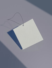Naklejka premium Label, hang tag mock-up image file. product branding, logo mock-up image.