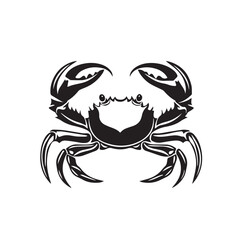 Obraz premium Crab in cartoon, doodle style . Image for t-shirt, web, mobile apps and ui. Isolated 2d vector illustration in logo, icon, sketch style, Eps 10, black and white. AI Generative
