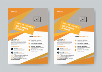 Flyer Mockupbusiness  flyer template one color design