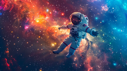 Astronaut Afloat - Elements of this Image Furnished