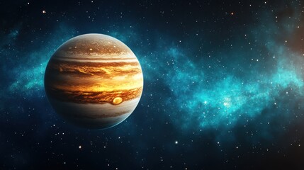 Astral Dreams - Cosmic Journey through Swirling Planets and Stars in 3D Illustration