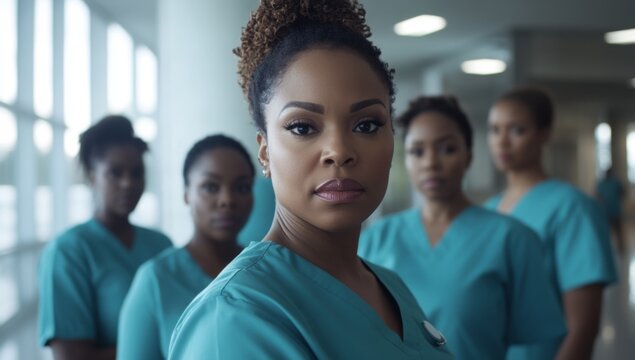 portrait of a medical team in a hospital