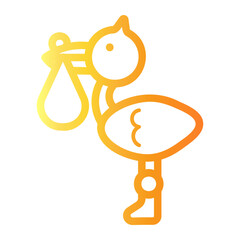 stork Line Gradient Icon