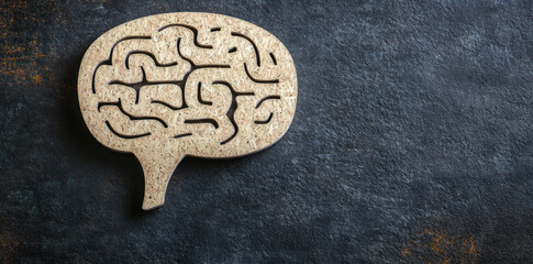 Wooden Brain Shape.