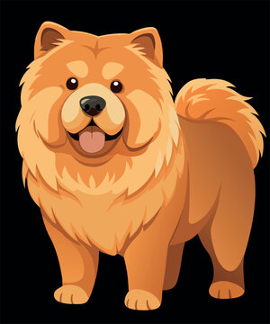 recommend clip art: "Charming Chow Chow Dog The Fluffy Canine Companion" Vector file or clipart