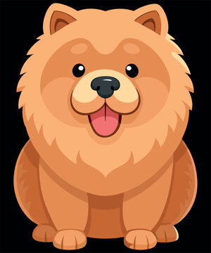 recommend clip art: "Charming Chow Chow Dog The Fluffy Canine Companion" Vector file or clipart