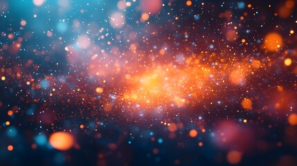 Fototapeta premium Abstract Background with Warm and Cool Bokeh Lights