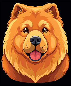 recommend clip art: "Charming Chow Chow Dog The Fluffy Canine Companion" Vector file or clipart