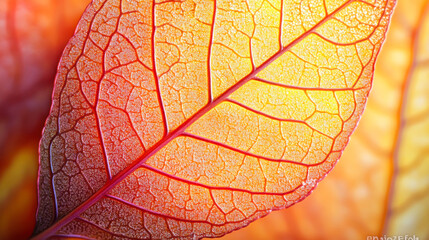 Obraz premium Leaf structure closeup