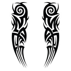 Tattoo designs. Tattoo tribal vector designs. Art tribal tattoo.