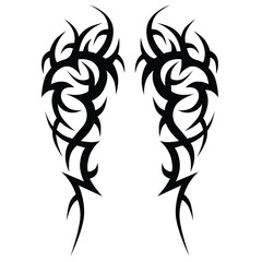Tattoo designs. Tattoo tribal vector designs. Art tribal tattoo.