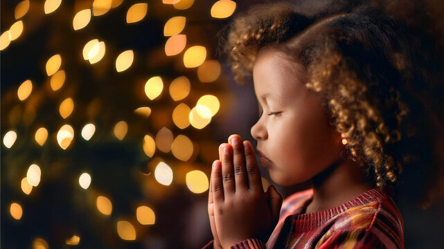CRIAN&Ccedil;A FAZ ORA&Ccedil;&Atilde;O DE FORMA CONTRITA NA NOITE DE NATAL