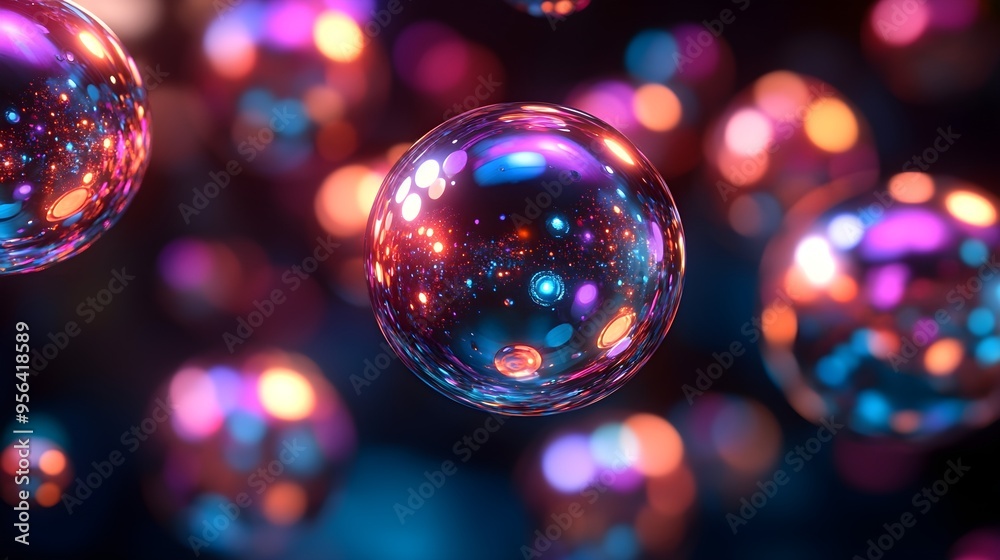 Canvas Prints abstract colorful sphere bokeh background