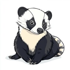 Obraz premium vector graphic of a cute badger