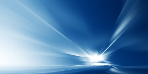 Obraz premium Abstract futuristic background with glowing blue light effect. High speed. Hi-tech. Abstract technology background concept 