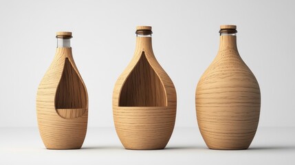 Innovative packaging design for a bottle, featuring eco-friendly materials and a contemporary look