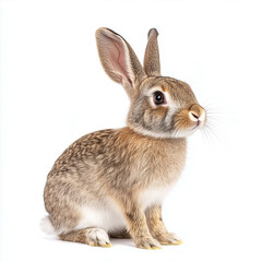 Rabbit full body shot isolated on white background