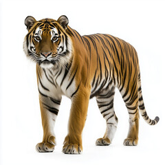 Obraz premium Tiger full body shot isolated on white background