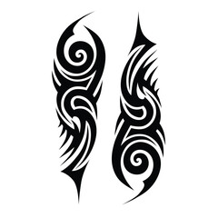 Tattoo designs. Tattoo tribal vector designs. Art tribal tattoo.