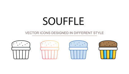 Souffle icon design with white background stock illustration