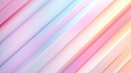 Fototapeta premium Minimalistic abstract background with soft pastel diagonal stripes blending smoothly, offering a calming and serene visual