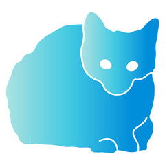 International Cat Day Silhouette in Colorful Design Concept. Flat Vector Illustration