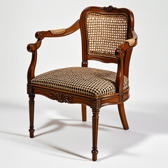 Antique chair on white background