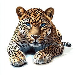 Obraz premium vector graphic of a leopard