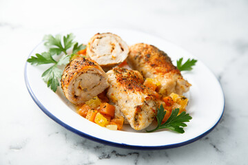 Meat roulade with vegetables