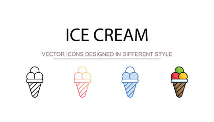 Ice Cream icon design with white background stock illustration