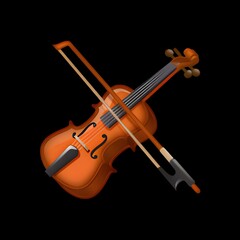 Fototapeta premium Classical Violin with Bow 