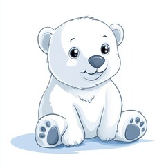 Obraz premium vector graphic of a cute polar bear