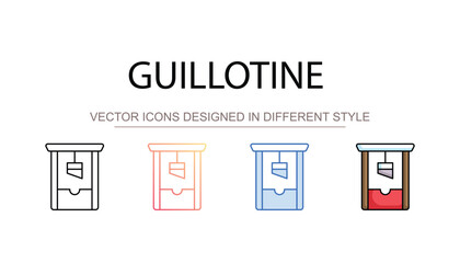Guillotine icon design with white background stock illustration