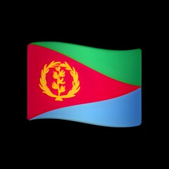 Obraz premium Flag of Eritrea Emoji 