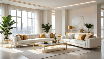 Fototapeta premium Photo interior modern design room 3d illustration