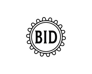 BID logo design vector template. BID
