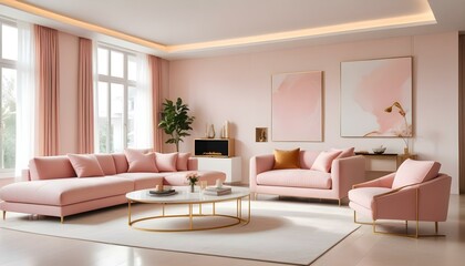 Photo interior modern design room 3d illustration