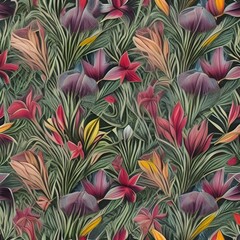 constant high-resolution tropical vibes pattern in the color of pops of pink and red